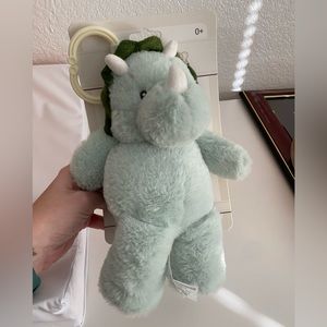 Baby dinosaur rattle and crinkle toy